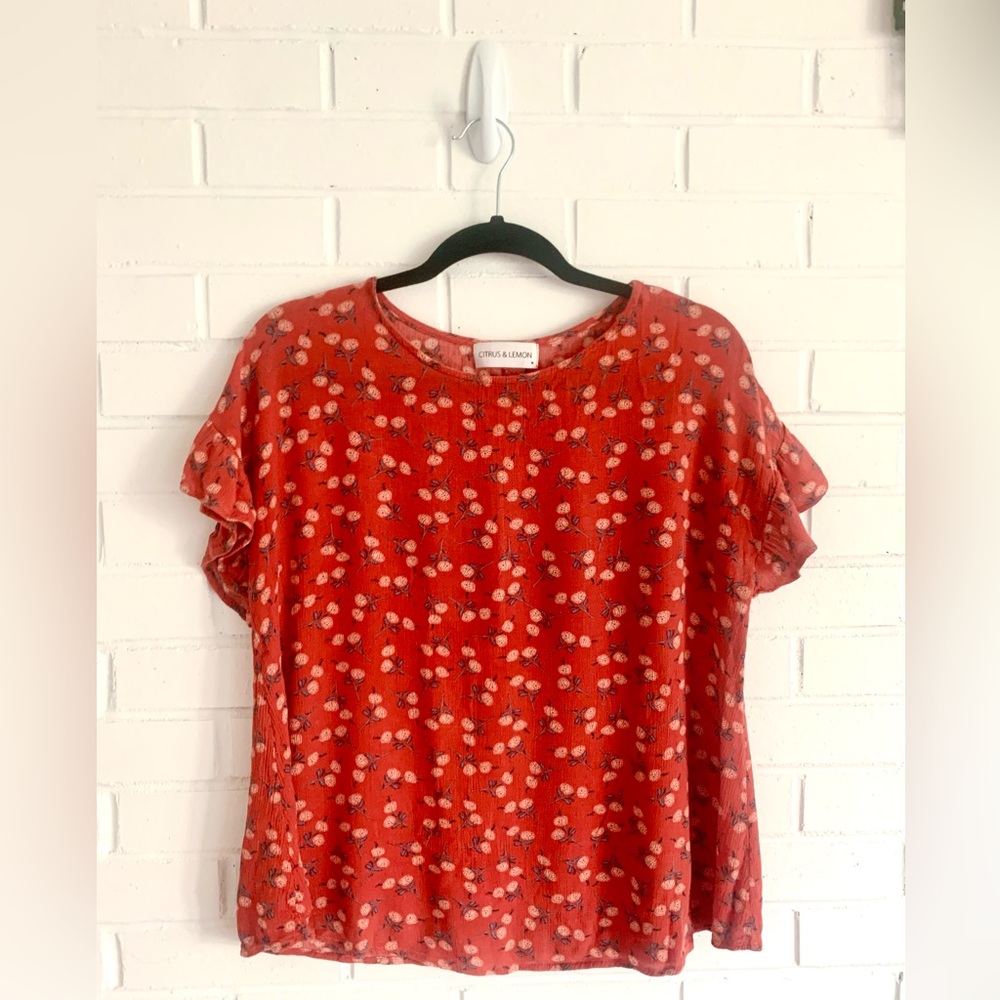 Citrus & Lemon Floral Blouse